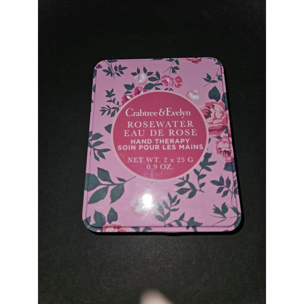 Crabtree And Evelyn Rosewater Hand‎ Therapy  New In Tin